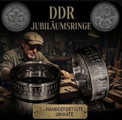 Münzring aus der 10-Mark-Münze X. Weltfestspiele
